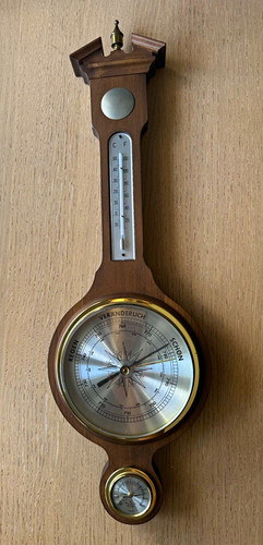 Wand wetterstation holz - wand-wetterstation, holz/metall