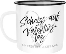 Emaille Tasse Becher Scheiß