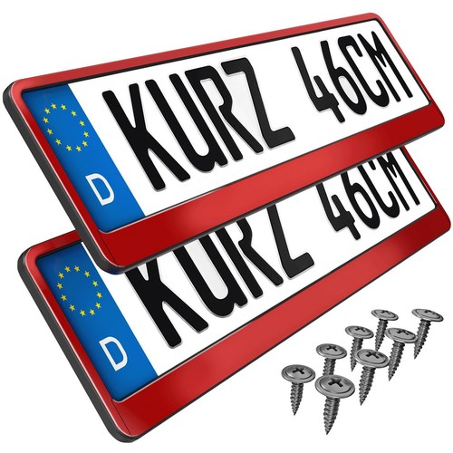 Kurze kennzeichenhalter rot - 2,