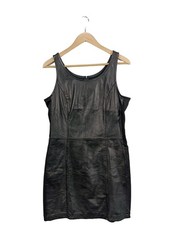 R.RODHSCHILD Lederkleid Damen Kleid Gr. DE 40 schwarz extravaganter Stil