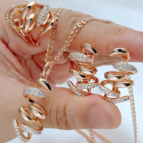 Rose gold hochzeit schmuck - hochzeit, set