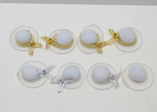 7 x Hochzeit Deko  Hut Basteln und Dekorieren weiß Rest