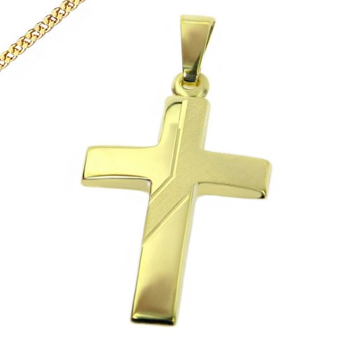 Pendant cross 333 - , gold