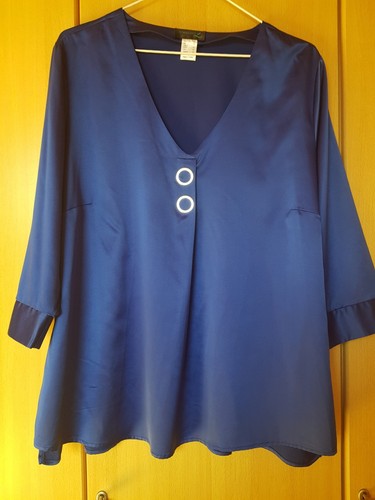 Creation satinbluse mit - ,