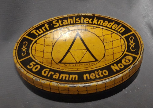 Alte blechdose stecknadeldose - alte,