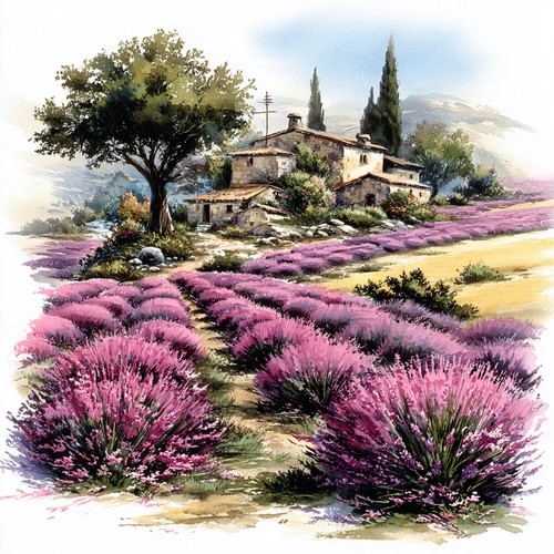 Wandbild lavendel provence - lavendel,