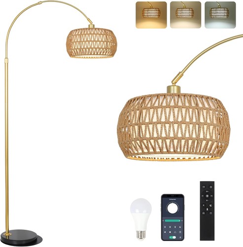 Goldene bogenlampe stehlampe - bogenlampe,