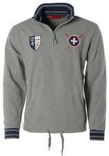 Signum Herren Fleecepullover Pullover Fleece Troyer Snow Patrol Grau M X1746
