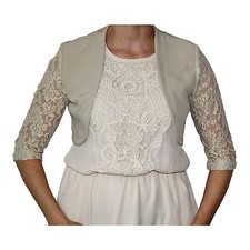 BOLERO JACKE BLAZER  BRAUTSTOLA  AUS SPITZE 3/4 ÄRMEL ART:  AK00247T