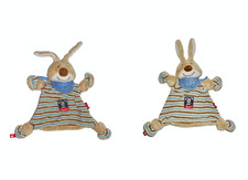 WIE NEU * 2 x Sigikid Schmusetuch Hase Semmel Bunny Häschen braun Schnuffeltuch