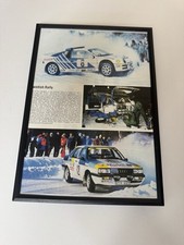 Gerahmt 1985 Ford RS200 Audi 80 Quattro Schwedische Rallye Magazin Bild Poster