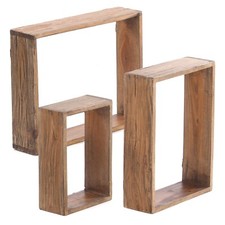 3ER SET DEKO WAND REGALE CUBEN