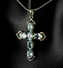 Anhänger Silber 925 Topas blau Designer - zauberhaft zierlich & schön funkelnd