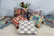 35x35 cm orient Afghan bodenkissen kelim Kissen Vintage Patchwork cushion pillow