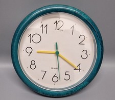 Wanduhr / Küchenuhr  Quartz Modernes Design Farbe Türkis 25 cm #K-458-07