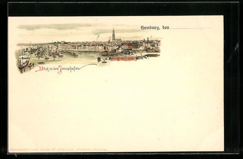 Lithographie hamburg neustadt - lithographie, hamburg-neustadt
