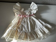 Puppe Kleid weiß Spitze rosa