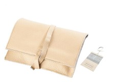 Tabaktasche Leder Creme, Tabakbeutel Drehertasche Lederband Tabak