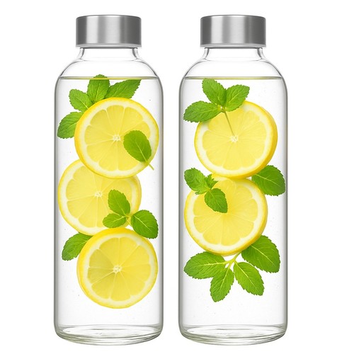 Trinkflasche glas liter - glas,
