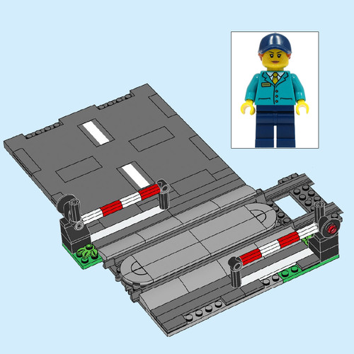 Lego city bahnübergang - city,