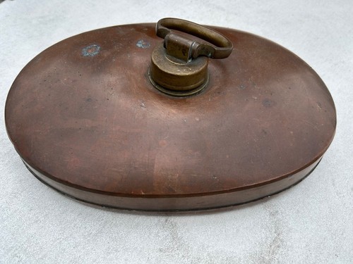 Wärmflasche aus kupfer antik - wärmflasche,