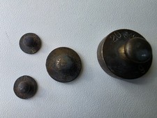 4 antike Messinggewichte