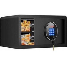 30L Tresor Feuerfest, Diebstahlsicherer Hotelsafe mit Zahlenschloss, Digitaler