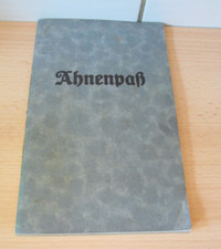 alter Ahnenpaß W.W. Dähne Ammendorf geb. 1920 - zurück bis 1818