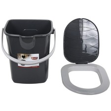 BRANQ Campingtoilette 22L Reise Toilette Klo Camping Eimer Outdoor WC Campingklo