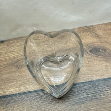 Schwere Glas Herzschale Deko