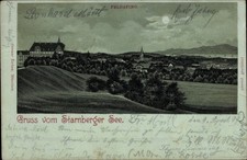 Mondschein Litho Feldafing am Starnberger See Oberbayern,... - 4896368