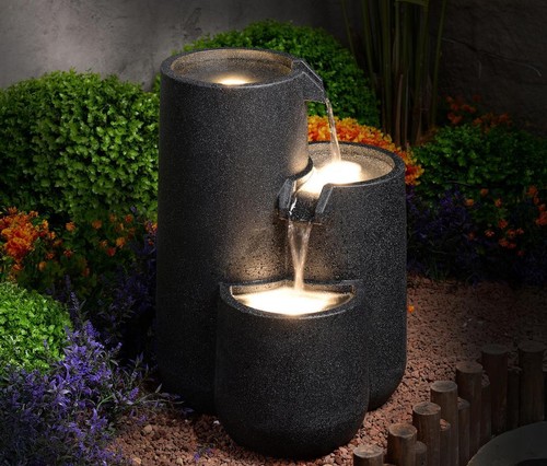 Stufiger led gartenbrunnen - 3-stufiger, led-gartenbrunnen