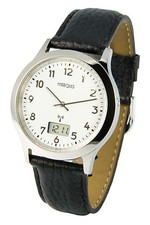 MARQUIS Herren Funkuhr, deutsche Funktechnologie, Armbanduhr echt Leder 964.6103