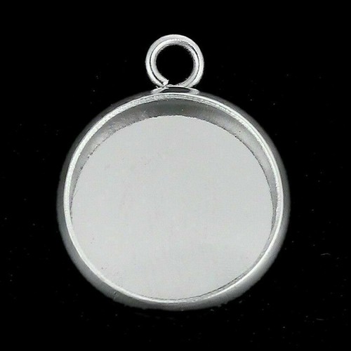 Silber charm cabochon kamee - silber,
