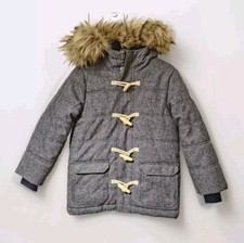 Kinder Jungen Winterjacke Dufflecoat blau Gr. 116/122 Bonprix Parka Fell NEUwert