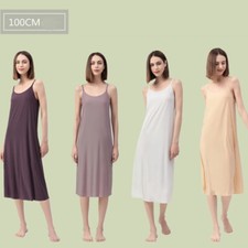 Damen Seidig Lang Unterkleid