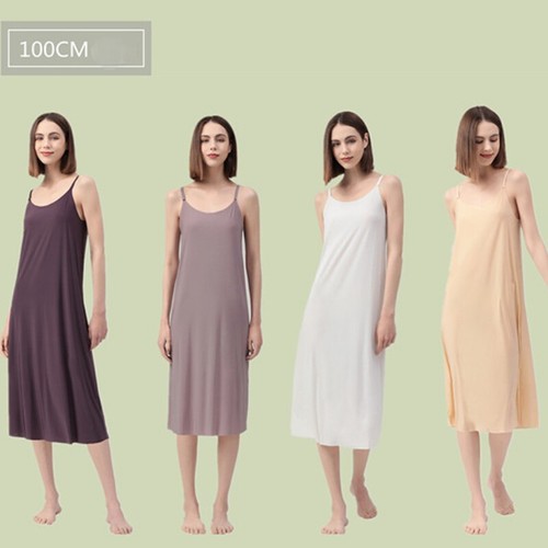 Damen seidig lang unterkleid - damen,