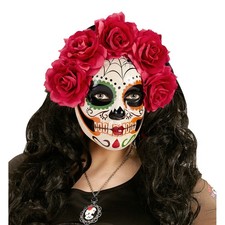 Sugar Skull Maske mit Rosen La