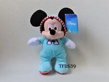 Disney Mickey Mouse Strampler Schlafanzug Kapuze Regenbogen Stofftier (T187)