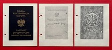 3 x Ausdruck Bogen Specimen Diplomaten Pass POLEN Polska    ( F23669