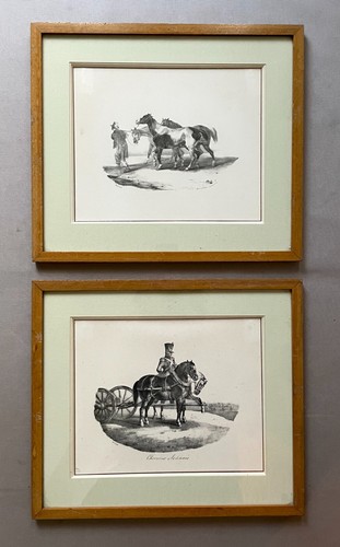 Pferde zwei lithographien - zwei,