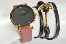 I AM KAMU Uhr Enigma Altrosa Gold + Anker Wickelarmband Neu; K66 298