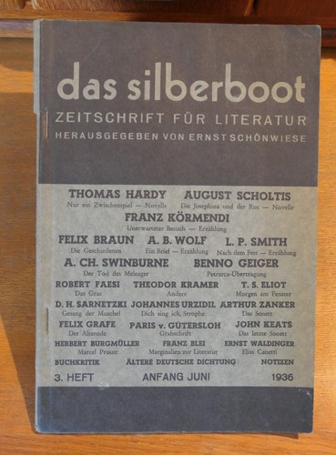 Das silberboot heft - silberboot,,