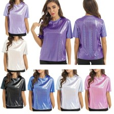 Damen Glänzend T-Shirt