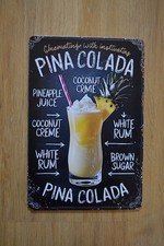 PINA COLADA COCTAIL Blechschild - Retro - Vintage - Werbeschild - Deko
