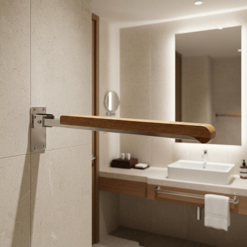 Toilettenstützgriff aus holz - aus,