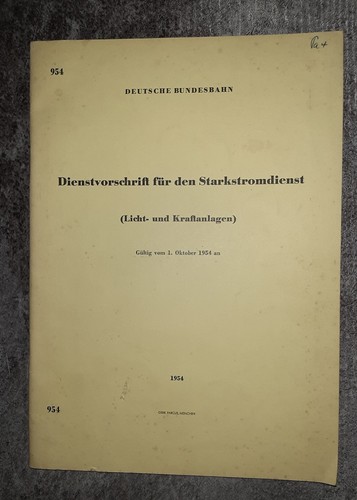 954 dienstvorschrift für - dv,