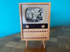 Fernseher Hermann Rülke? 60er  Puppenstube Puppehaus 1:12 dollhouse TV