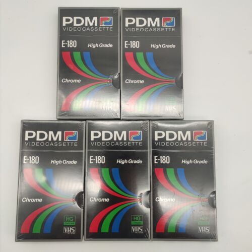 Vhs pdm 180 video kassetten - 5x,