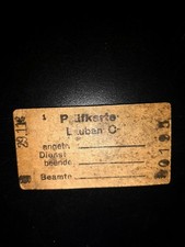 PrüfkarteDeutsche Reichsbahn Schlesien  Bahnhof Lauban 1944